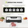 imageBonsenkitchen Food Vacuum Sealer Machine with External Vac Function Builtin Cutter ampamp Bag Storage 5 Modes for Various Food Types Includes 10 Bags ampamp 1 Roll SilverStainless Steel