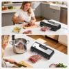 imageBonsenkitchen Food Vacuum Sealer Machine with External Vac Function Builtin Cutter ampamp Bag Storage 5 Modes for Various Food Types Includes 10 Bags ampamp 1 Roll SilverStainless Steel