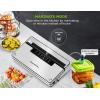 imageBonsenkitchen Vacuum Sealer Machine Stainless Steel Food Sealer Vacuum Sealers with 100 Bags ampamp 1 Roll Bag 5 Food Vacuum Modes Builtin Cutter ampamp Bag Storage SilverBlackSilverBlack