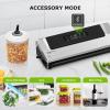 imageBonsenkitchen Vacuum Sealer Machine with Mason Jar Sealer Kit  Compact Food Sealer for Kitchen Storage ampamp Meal Prep  Multiple Modes  External Vacuum System ampamp 40 Vacuum Bags SilverSilver
