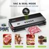 imageBonsenkitchen Vacuum Sealer MultiFunctional Food Sealer with 1 Roll Bag 5 Bags Bag Storage  Builtin Cutter BlackSilverBlackSilver
