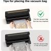 imageBonsenkitchen Vacuum Sealer MultiFunctional Food Sealer with 1 Roll Bag 5 Bags Bag Storage  Builtin Cutter BlackSilverSilver