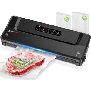 imageBonsenkitchen Vacuum Sealer Machine with Mason Jar Sealer Kit  Compact Food Sealer for Kitchen Storage ampamp Meal Prep  Multiple Modes  External Vacuum System ampamp 40 Vacuum Bags SilverBlack