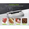 imageBonsenkitchen Vacuum Sealer Machine Stainless Steel Food Sealer Vacuum Sealers with 1 Roll ampamp 5 Bags 5 Food Vacuum Modes Builtin Cutter ampamp Bag Storage White SilverSilverBlack