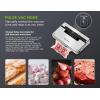 imageBonsenkitchen Vacuum Sealer Machine Stainless Steel Food Sealer Vacuum Sealers with 1 Roll ampamp 5 Bags 5 Food Vacuum Modes Builtin Cutter ampamp Bag Storage White SilverSilverBlack