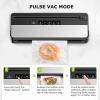 imageBonsenkitchen Vacuum Sealer MultiFunctional Food Sealer with 1 Roll Bag 5 Bags Bag Storage  Builtin Cutter SilverStainless steelSilverStainless steel