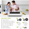 imageBonsenkitchen Vacuum Sealer MultiFunctional Food Sealer with 1 Roll Bag 5 Bags Bag Storage  Builtin Cutter SilverStainless steelWhite