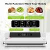 imageBonsenkitchen Vacuum Sealer MultiFunctional Food Sealer with 1 Roll Bag 5 Bags Bag Storage  Builtin Cutter SilverStainless steelWhite