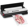 imageBonsenkitchen Vacuum Sealer MultiFunctional Food Sealer with 1 Roll Bag 5 Bags Bag Storage  Builtin Cutter SilverStainless steelBlackSilver