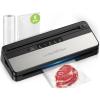 imageBonsenkitchen Vacuum Sealer MultiFunctional Food Sealer with 1 Roll Bag 5 Bags Bag Storage  Builtin Cutter SilverStainless steelSilverStainless steel