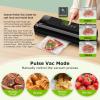 image:imageBonsenkitchen Vacuum Sealer MultiFunctional Food Sealer with 1 Roll Bag 50 Bags FastCompact Design  Bag Storage  Builtin Cutter External Vacuum System amp Accessory Tube SilverBlack