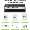 image:imageBonsenkitchen Vacuum Sealer MultiFunctional Food Sealer with 1 Roll Bag 50 Bags FastCompact Design  Bag Storage  Builtin Cutter External Vacuum System amp Accessory Tube SilverSilver