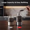 image:imageBonsenkitchen Electric Salt and Pepper Grinder Set USBC Rechargeable Stainless Steel Adjustable Coarseness Pepper Mill with LED Light 95ml Large Capacity Clean Brush for Kitchen BBQ amp Camping