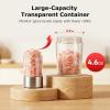 image:imageBonsenkitchen Gravity Electric Salt and Pepper Grinder SetTypeC Rechargeable Automatic Grinder With 6Level Coarseness Adjustment LED Light 135ML Large Capacity for Kitchen BBQ amp Camping