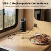 image:imageBonsenkitchen Gravity Electric Salt and Pepper Grinder SetTypeC Rechargeable Automatic Grinder With 6Level Coarseness Adjustment LED Light 135ML Large Capacity for Kitchen BBQ amp Camping