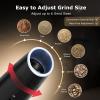 image:imageBonsenkitchen Gravity Electric Salt and Pepper Grinder SetTypeC Rechargeable Automatic Grinder With 6Level Coarseness Adjustment LED Light 135ML Large Capacity for Kitchen BBQ amp Camping