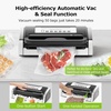 image:imageBonsenkitchen Vacuum Sealer for Food OneHand Operation Food Vacuum Sealer Machine with Digital Timer 02inch Wider Seal Builtin Cutter and Bag Storage for Meal Prep 1 Roll Bag amp 10 PreCut BagsSilver Black