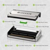 image:imageBonsenkitchen Vacuum Sealer for Food OneHand Operation Food Vacuum Sealer Machine with Digital Timer 02inch Wider Seal Builtin Cutter and Bag Storage for Meal Prep 1 Roll Bag amp 10 PreCut BagsFull Silver