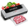 image:imageBonsenkitchen Vacuum Sealer Machine with 1 Roll amp 5 Airtight Bags 5 Vacuum Modes 80 kPa Powerful Suction Builtin Cutter amp Bag Storage  SilverGrey
