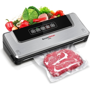 image:imageBonsenkitchen Vacuum Sealer Machine with 1 Roll amp 5 Airtight Bags 5 Vacuum Modes 80 kPa Powerful Suction Builtin Cutter amp Bag Storage  SilverGrey