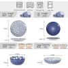 imageSelamica Ceramic 12Pieces Dinnerware Sets Ceramic Dish Plates and Bowls Sets Service for 4 Dinner Salad Dessert Plates and Cereal Bowls SetVintage BlueVintage Blue B