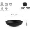 imageSelamica Ceramic 78 inch pasta bowls 26 Ounce large serving porcelain salad soup bowls dishwasher microwave safe set of 6 BlackBlack