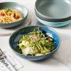 imageSelamica Ceramic 78 inch pasta bowls 26 Ounce large serving porcelain salad soup bowls dishwasher microwave safe set of 6 BlackCeylon Blue