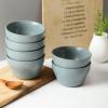imageSelamica Ceramic Small Bowls Dessert Bowls 8oz Bouillon Cups for Dessert Soup Dipping Sauce Coffee Cupping Microwave and Dishwasher Safe  Set of 6Matte BlueMatte Blue