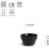 imageSelamica Ceramic Small Bowls Dessert Bowls 8oz Bouillon Cups for Dessert Soup Dipping Sauce Coffee Cupping Microwave and Dishwasher Safe  Set of 6Matte BlueBlack