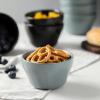 imageSelamica Ceramic Small Bowls Dessert Bowls 8oz Bouillon Cups for Dessert Soup Dipping Sauce Coffee Cupping Microwave and Dishwasher Safe  Set of 6Matte BlueMatte Blue