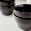 imageSelamica Ceramic Small Bowls Dessert Bowls 8oz Bouillon Cups for Dessert Soup Dipping Sauce Coffee Cupping Microwave and Dishwasher Safe  Set of 6Matte BlueBlack