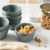 imageSelamica Ceramic Small Bowls Dessert Bowls 8oz Bouillon Cups for Dessert Soup Dipping Sauce Coffee Cupping Microwave and Dishwasher Safe  Set of 6Matte BlueMatte Blue