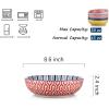 imageSelamica Pasta Bowls 30 OZ Large Salad Serving Bowls Wide Shallow Soup Bowls for Kitchen Dinner Bowls Set of 4 Microwave Dishwasher Safe BlackAssorted Corlors