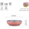 imageSelamica Pasta Bowls 30 OZ Large Salad Serving Bowls Wide Shallow Soup Bowls for Kitchen Dinner Bowls Set of 4 Microwave Dishwasher Safe BlackAssorted Corlors