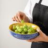 imageSelamica Pasta Bowls 30 OZ Large Salad Serving Bowls Wide Shallow Soup Bowls for Kitchen Dinner Bowls Set of 4 Microwave Dishwasher Safe BlackAssorted Corlors