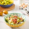 imageSelamica Pasta Bowls 30 OZ Large Salad Serving Bowls Wide Shallow Soup Bowls for Kitchen Dinner Bowls Set of 4 Microwave Dishwasher Safe BlackAssorted Corlors
