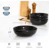 imageSelamica Pasta Bowls 30 OZ Large Salad Serving Bowls Wide Shallow Soup Bowls for Kitchen Dinner Bowls Set of 4 Microwave Dishwasher Safe BlackBlack