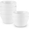 imageSelamica Ceramic Small Bowls Dessert Bowls 8oz Bouillon Cups for Dessert Soup Dipping Sauce Coffee Cupping Microwave and Dishwasher Safe  Set of 6Matte BlueWhite