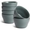 imageSelamica Ceramic Small Bowls Dessert Bowls 8oz Bouillon Cups for Dessert Soup Dipping Sauce Coffee Cupping Microwave and Dishwasher Safe  Set of 6Matte BlueMatte Blue