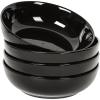 imageSelamica Pasta Bowls 30 OZ Large Salad Serving Bowls Wide Shallow Soup Bowls for Kitchen Dinner Bowls Set of 4 Microwave Dishwasher Safe BlackBlack