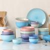 imageSelamica Ceramic 12 Oz Dessert Bowls Set Small Cereal Bowls for Kitchen 47 Inch Ice Cream Bowls for Snack Side Dishes Dips Microwave Dishwasher Safe Set of 6 Gradient ColorGradient Color