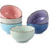 imageSelamica Ceramic 12 Oz Dessert Bowls Set Small Cereal Bowls for Kitchen 47 Inch Ice Cream Bowls for Snack Side Dishes Dips Microwave Dishwasher Safe Set of 6 Gradient ColorGradient Color