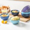 imageSelamica Ceramic 12 Oz Dessert Bowls Set Small Cereal Bowls for Kitchen 47 Inch Ice Cream Bowls for Snack Side Dishes Dips Microwave Dishwasher Safe Set of 6 Gradient ColorGradient Blue
