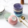imageSelamica Ceramic 12 Oz Dessert Bowls Set Small Cereal Bowls for Kitchen 47 Inch Ice Cream Bowls for Snack Side Dishes Dips Microwave Dishwasher Safe Set of 6 Gradient ColorGradient Color