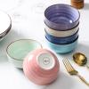 imageSelamica Ceramic 12 Oz Dessert Bowls Set Small Cereal Bowls for Kitchen 47 Inch Ice Cream Bowls for Snack Side Dishes Dips Microwave Dishwasher Safe Set of 6 Gradient ColorGradient Color