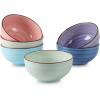 imageSelamica Ceramic 12 Oz Dessert Bowls Set Small Cereal Bowls for Kitchen 47 Inch Ice Cream Bowls for Snack Side Dishes Dips Microwave Dishwasher Safe Set of 6 Gradient ColorGradient Color