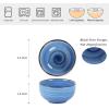 imageSelamica Ceramic 12 Oz Dessert Bowls Set Small Cereal Bowls for Kitchen 47 Inch Ice Cream Bowls for Snack Side Dishes Dips Microwave Dishwasher Safe Set of 6 Gradient ColorGradient Blue