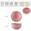 imageSelamica Ceramic 12 Oz Dessert Bowls Set Small Cereal Bowls for Kitchen 47 Inch Ice Cream Bowls for Snack Side Dishes Dips Microwave Dishwasher Safe Set of 6 Gradient ColorGradient Color