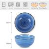imageSelamica Ceramic 12 Oz Dessert Bowls Set Small Cereal Bowls for Kitchen 47 Inch Ice Cream Bowls for Snack Side Dishes Dips Microwave Dishwasher Safe Set of 6 Gradient ColorGradient Blue