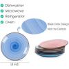 imageSelamica Ceramic 8 inch Dinner Plates Small Dessert Salad Plates Porcelain Serving Plate for Appetizer Pancakes Steak Set of 6 Gradient ColorGradient Color